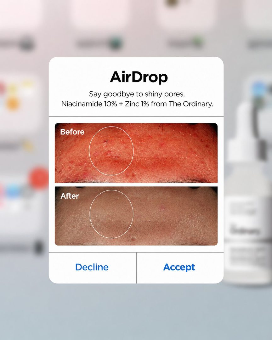 The Ordinary AirDrop Before After
